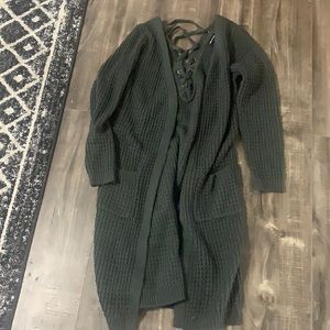 Ellie & Kate Knitted Cardigan Green